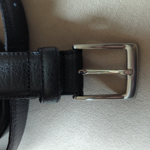 - Black Genuine Italian Leather Made In Italy 010487 010 Size 44/110 - Picture 2 of 8